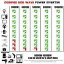 Inversor de poder 4000W(Power Inverter Watt DC 12V to AC 110V)