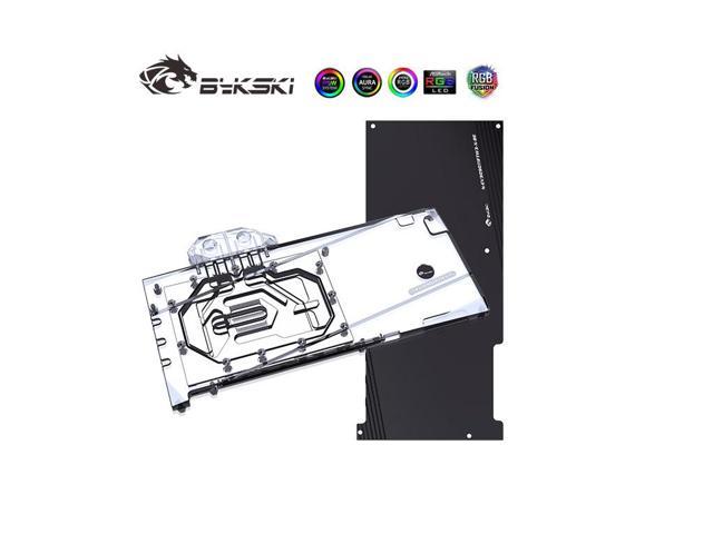 Tarjeta de video Bykski GPU Waterblock, for EVGA GeForce RTX 3090 TI FTW3 Ultra, PC GPU Water Liquid Cooling Block Cooler, with Metal Backplate 5V 3Pin RBW Lights