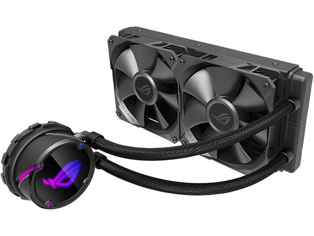 Targeta de video ASUS ROG Strix LC 240 RGB All-in-one Liquid CPU Cooler 240mm Radiator, Intel 115x/2066 and AMD AM4/TR4 Support, Dual 120mm 4-pin PWM Addressable RGB Fans LGA 1700 Compatible