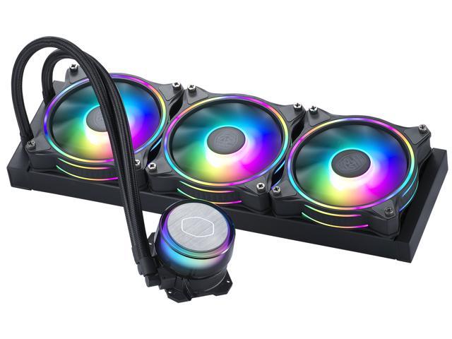 Tarjeta de video CoolerMaster MasterLiquid ML360 Illusion, Translucent Dome, 3rd Gen Dual Chamber Pump, 240 Radiator, Dual MF120 Halo for AMD Ryzen/Intel 1200/1151 Close-Loop AIO CPU Liquid Cooler LGA 1700 Compatible