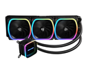 Enermax AQUAFUSION 360 Addressable RGB All-in-one CPU Liquid Cooler for AM4 / LGA 1200, 360mm Radiator, Dual-Chamber Water Block, SquA RGB Fans