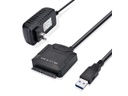 Conector USB3.0 a 2.5"/3.5 SATA III Cable adaptador de disco duro SATA a USB 3.0 Convertidor para 2.5/3.5 pulgadas 7Pin + 15Pin SSD HDD, Incluye adaptador de corriente de 12V 2A y USB 3.0 Cable